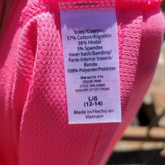 Danskin Now Dri-More Tank Top. Size Large (12-14) - Picture 5 of 6